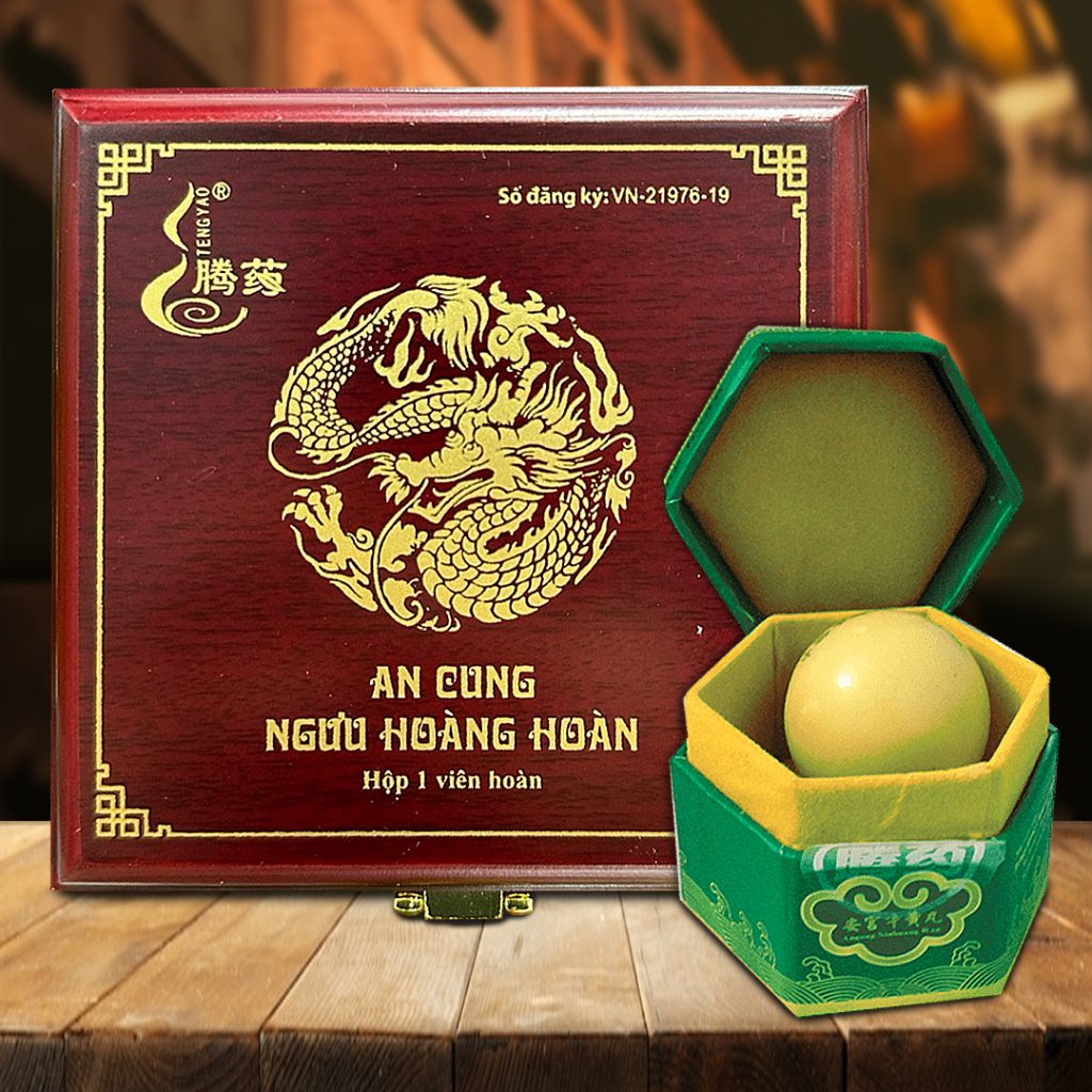 An cung ngưu hoàng Đông Á hộp gỗ 1 viên hoàn