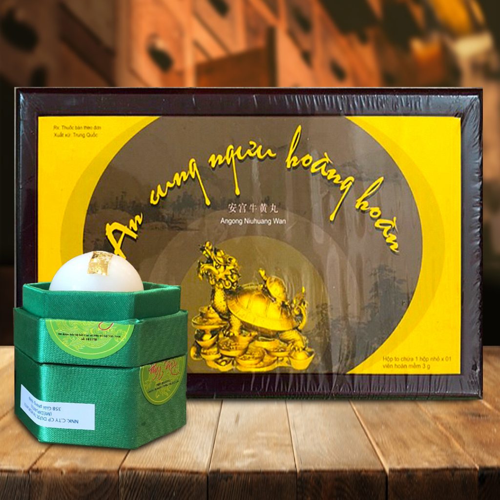 An cung ngưu hoàng hoàn Rùa Vàng Long Quy Trung Quốc Hộp 1 Viên